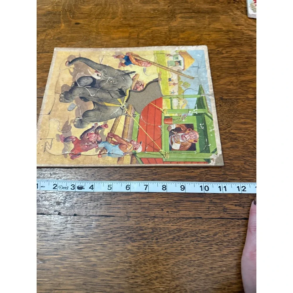 Vintage Frame Tray Puzzles Tuco Lawson Wood Built-Rite Lot of 4‎ Missing Pieces